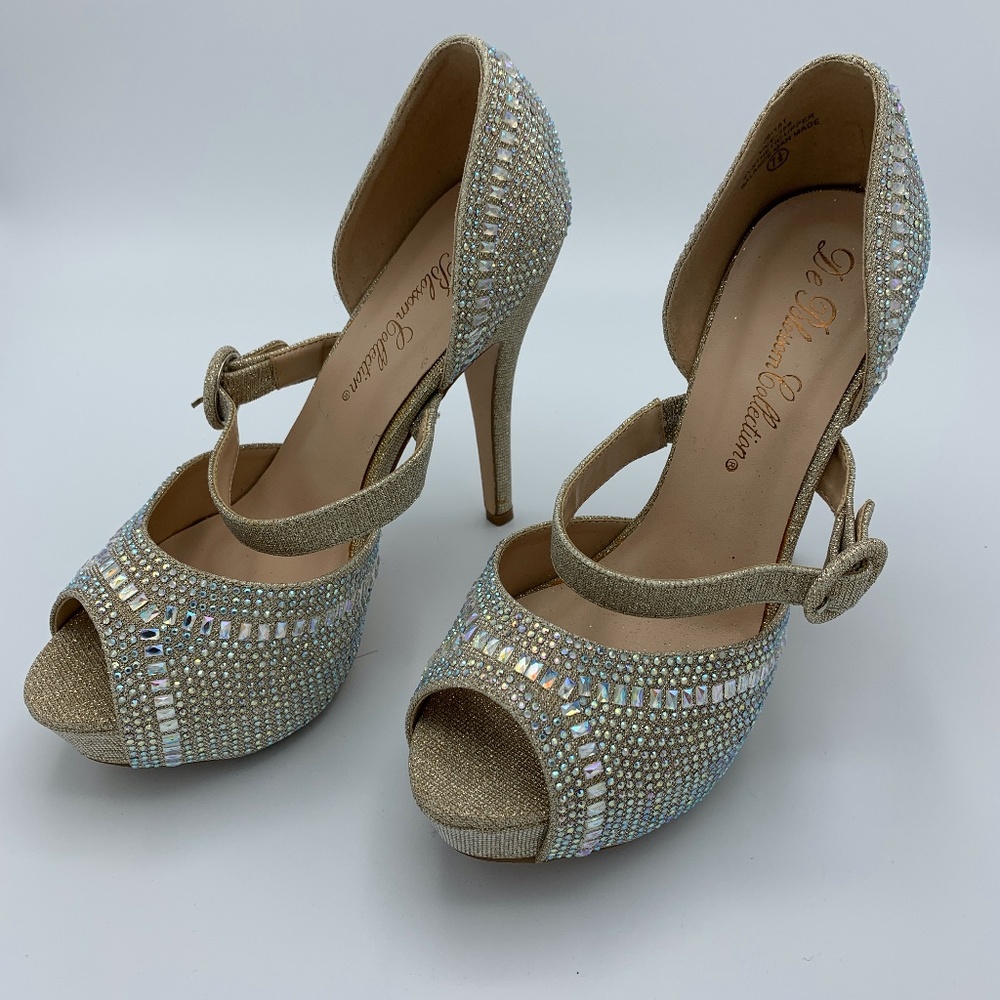 De Blossom Collection Rhinestone Wedding Heels
